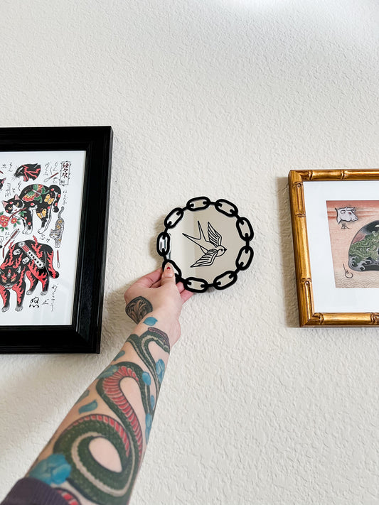 Small Chain Circle Mirror