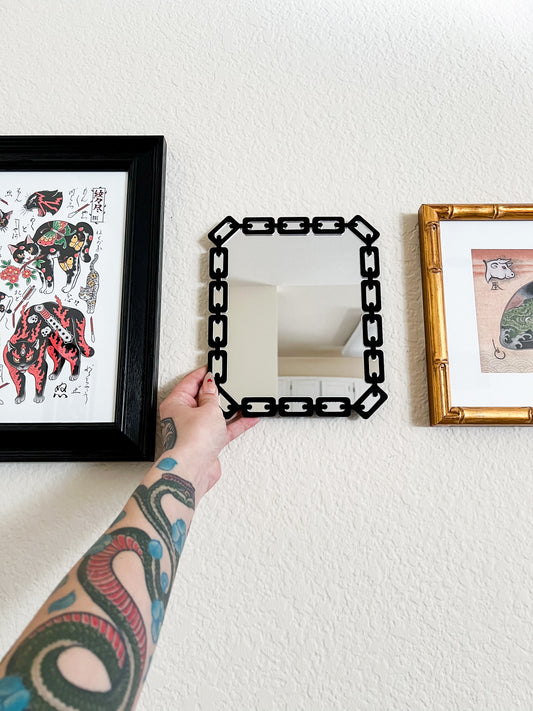 Large Chain Rectangle Mirror