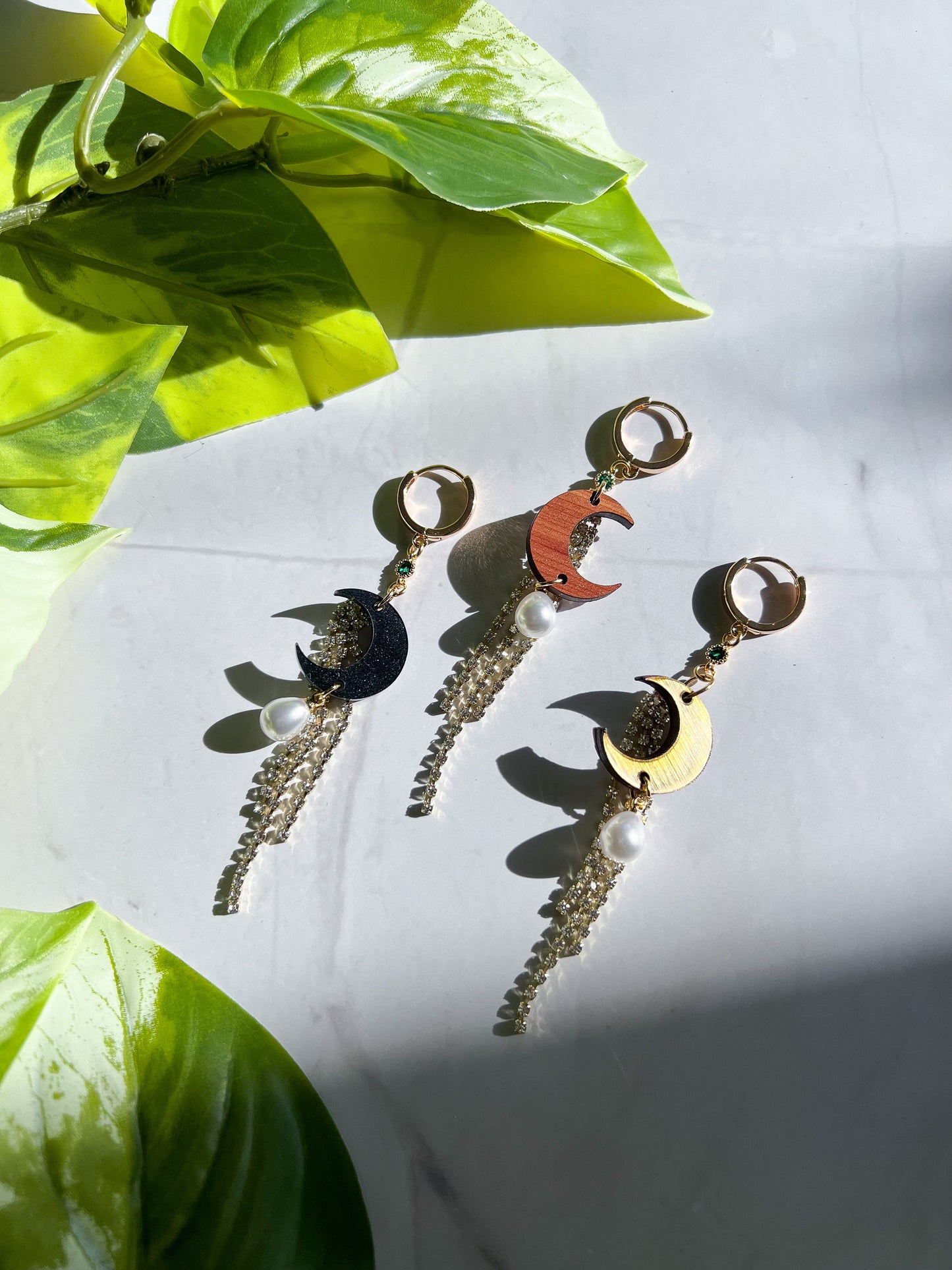 Avant-Garde Moon Earrings