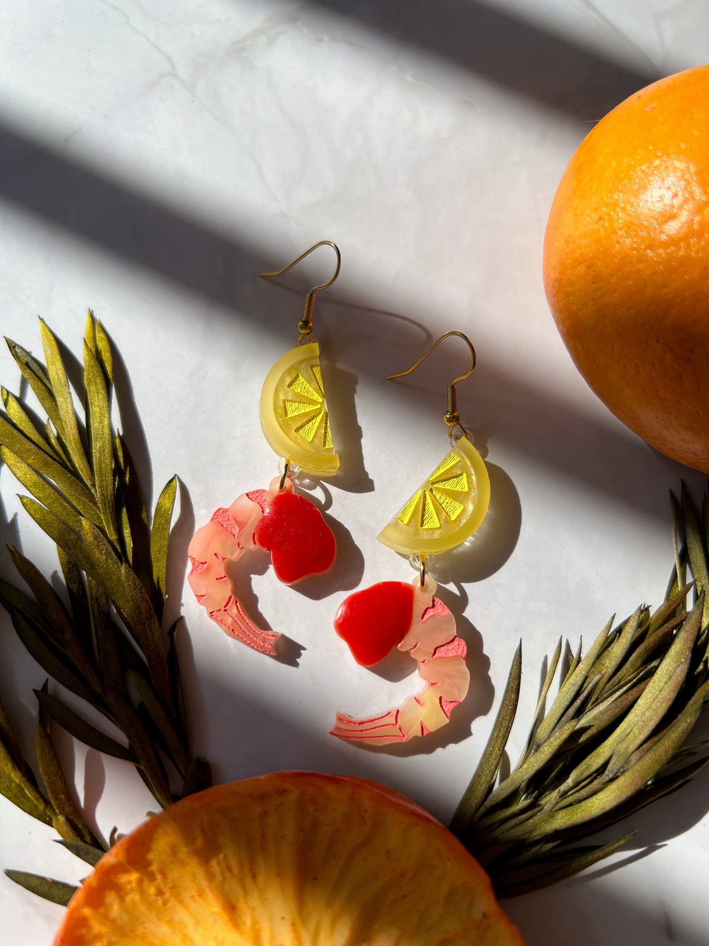 Shrimp Cocktail Earrings