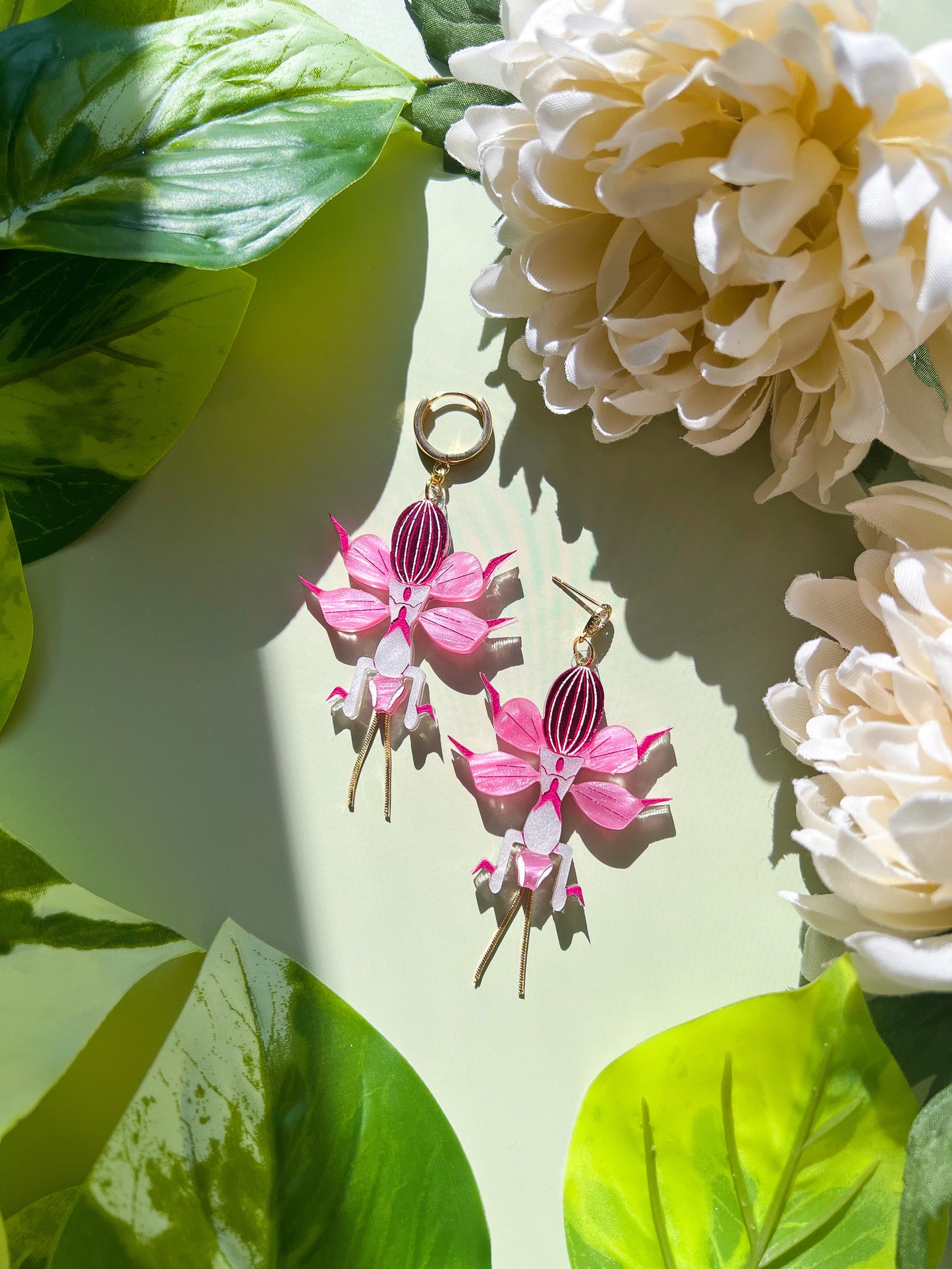 Orchid Mantis Earrings