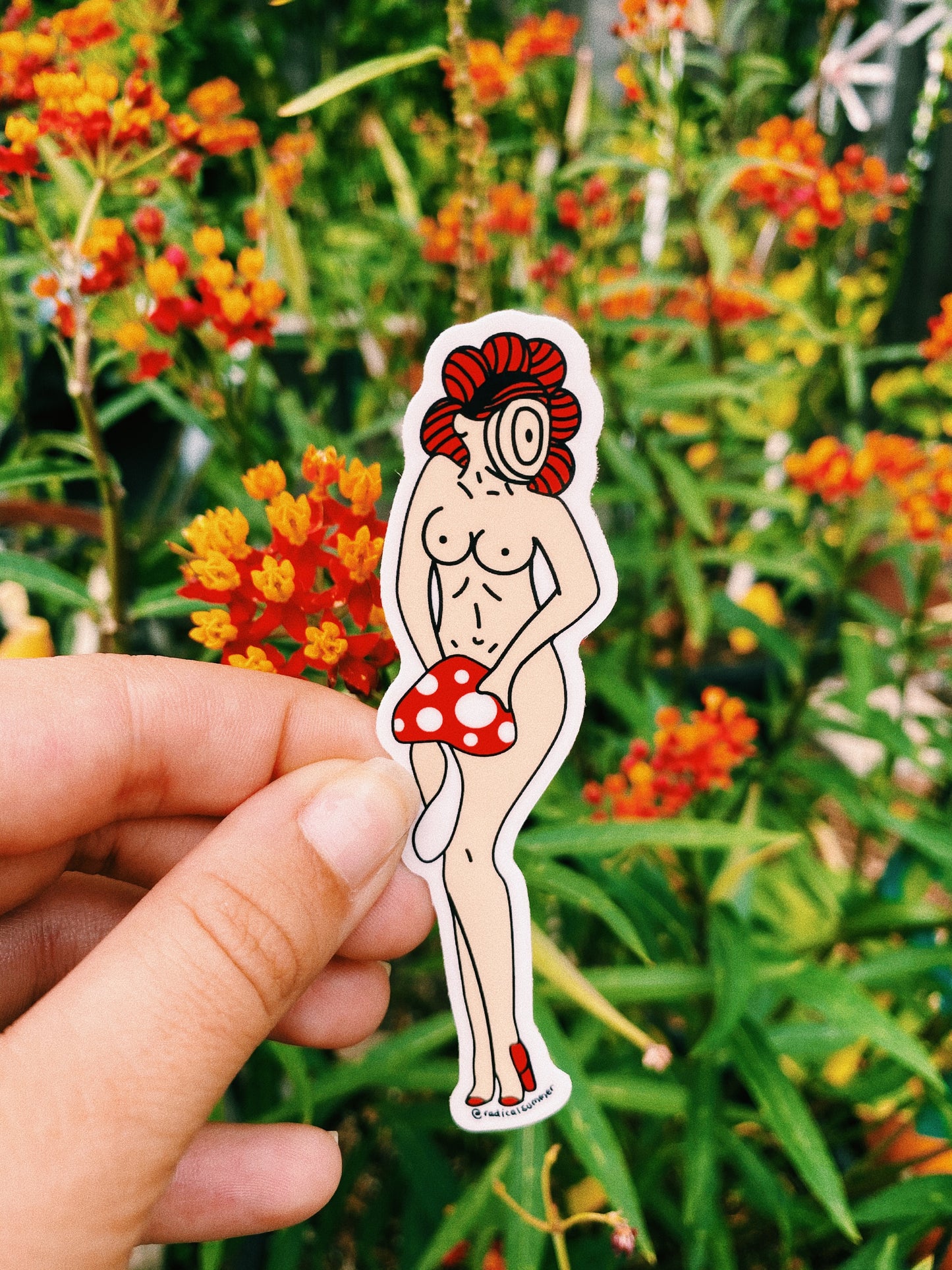 Mushroom Lady Sticker