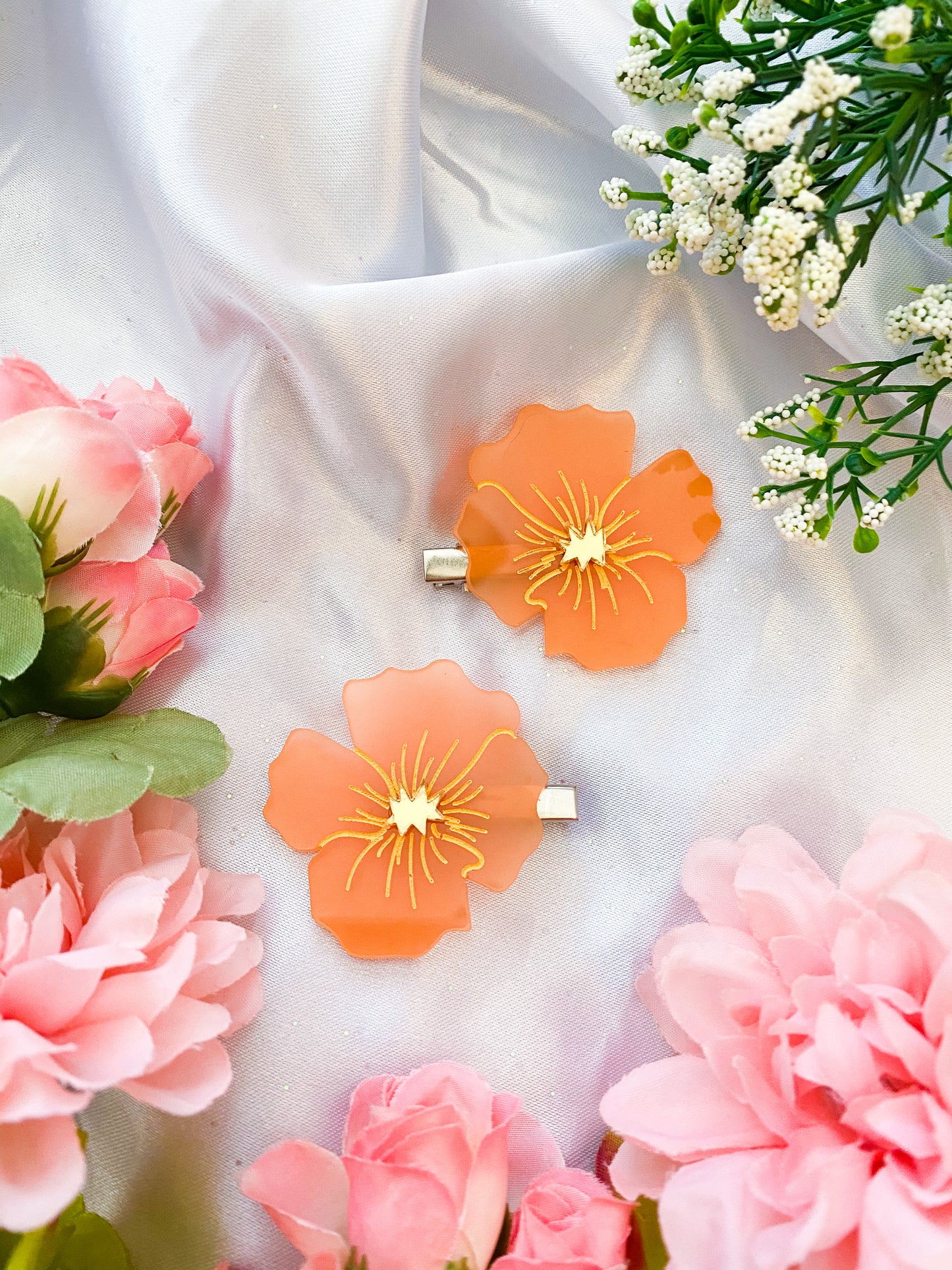 Poppy Hair Clips (2 pack or Singles)