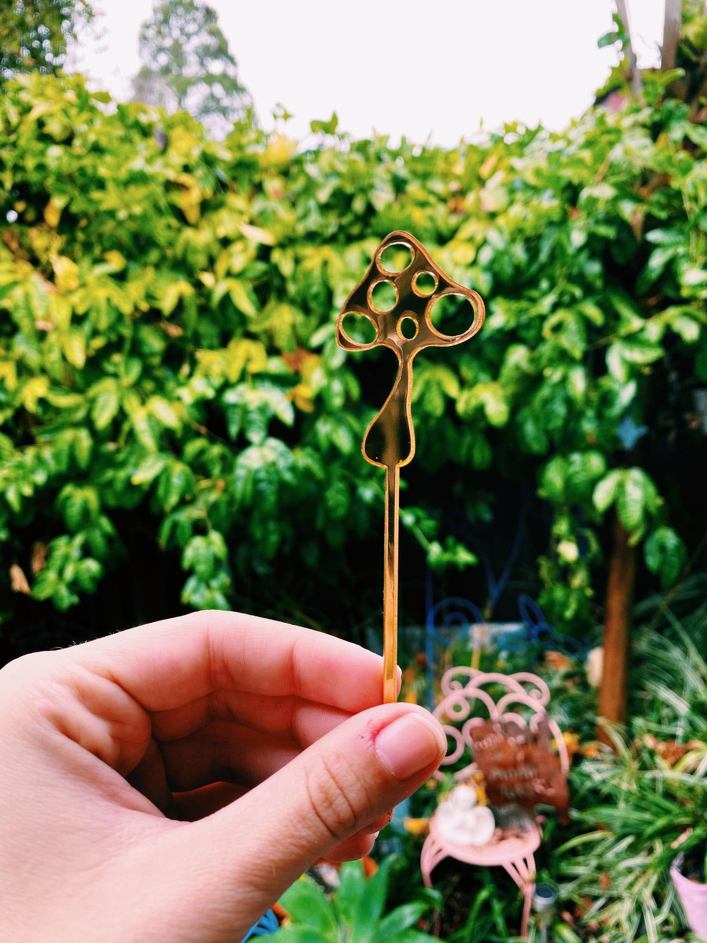 Mini Mushroom Plant Stake