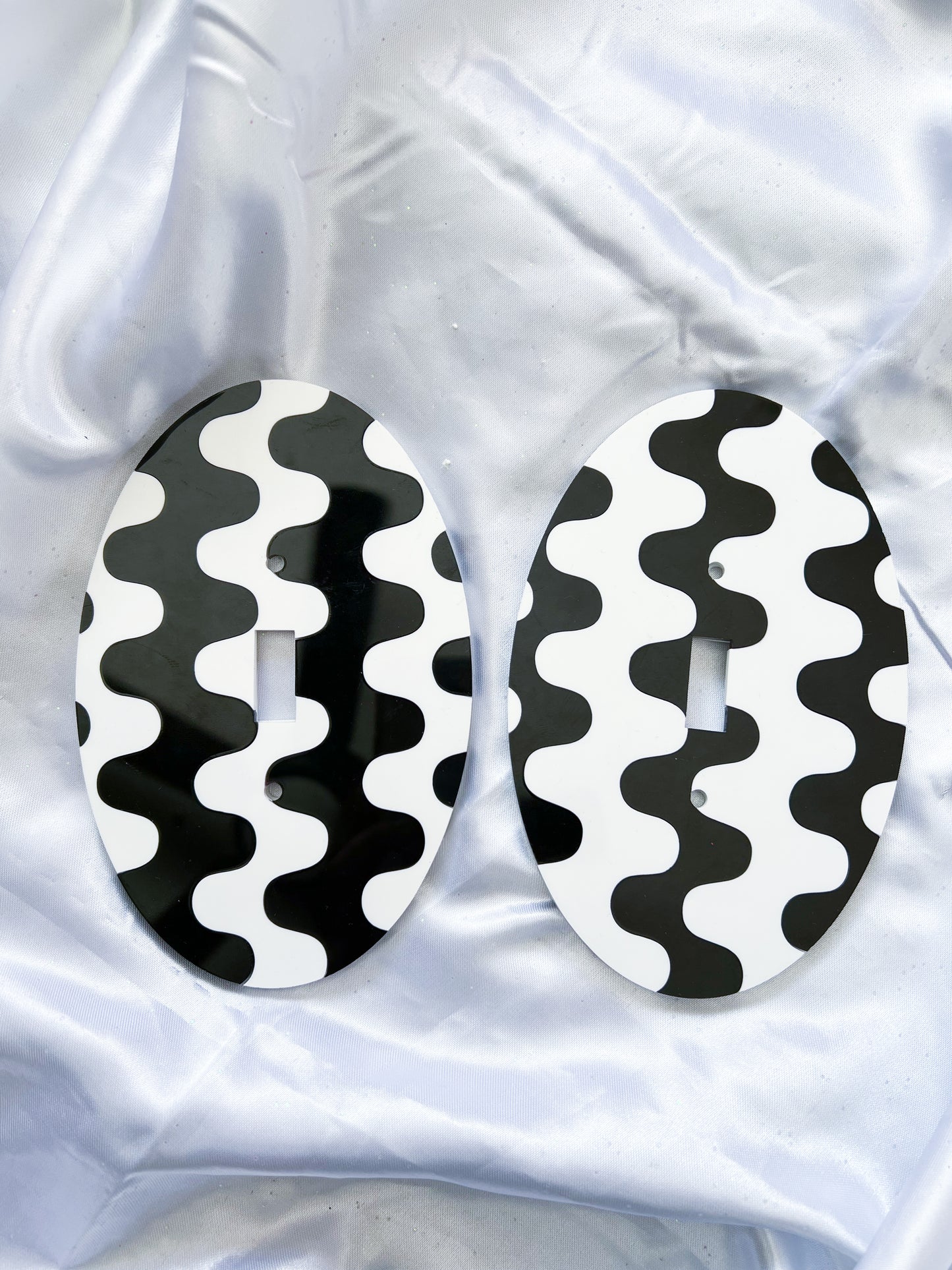 Wavy Light Switch Cover (regular or flats)