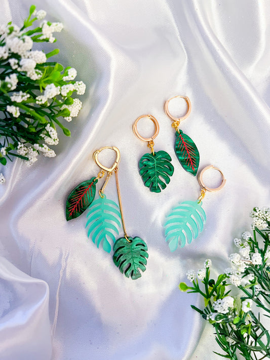 Tropical Leaf Earrings
