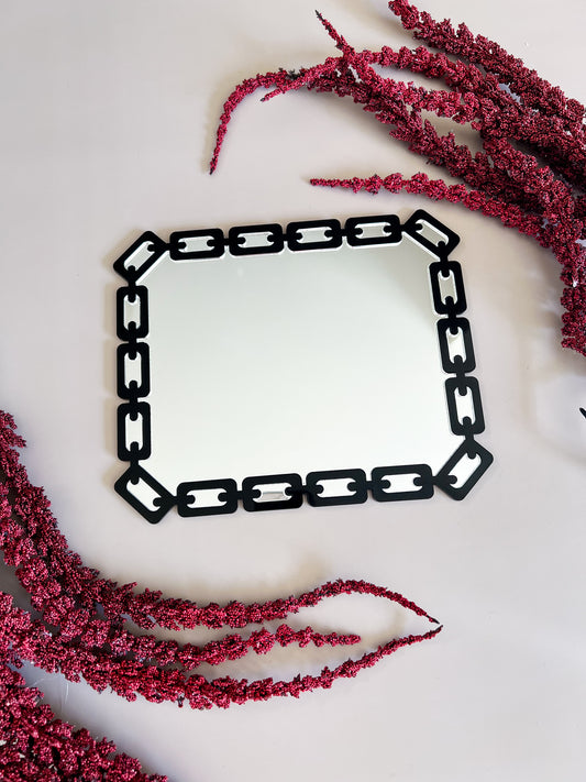Large Chain Rectangle Mirror