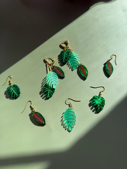 Tropical Leaf Earrings