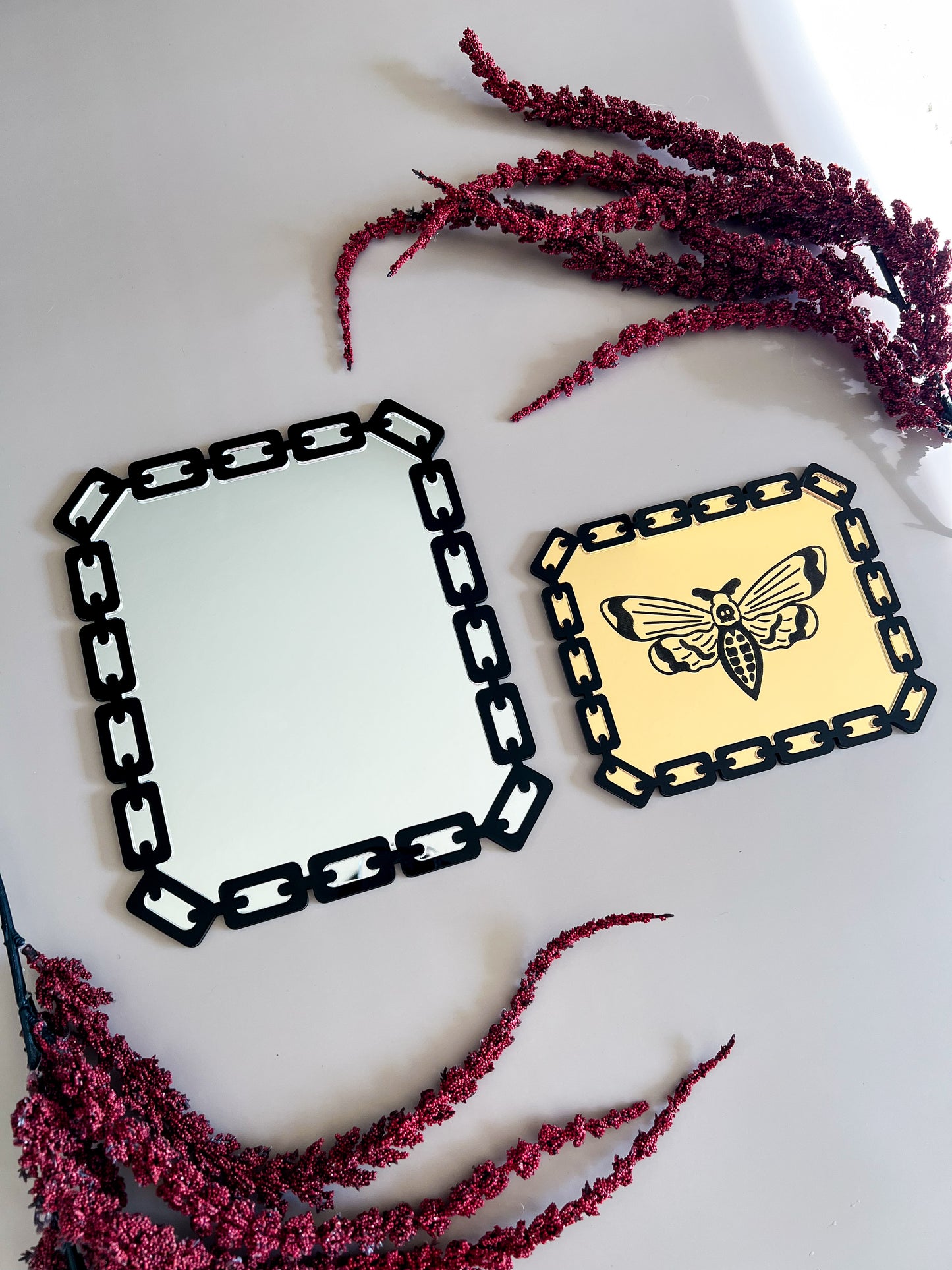 Large Chain Rectangle Mirror
