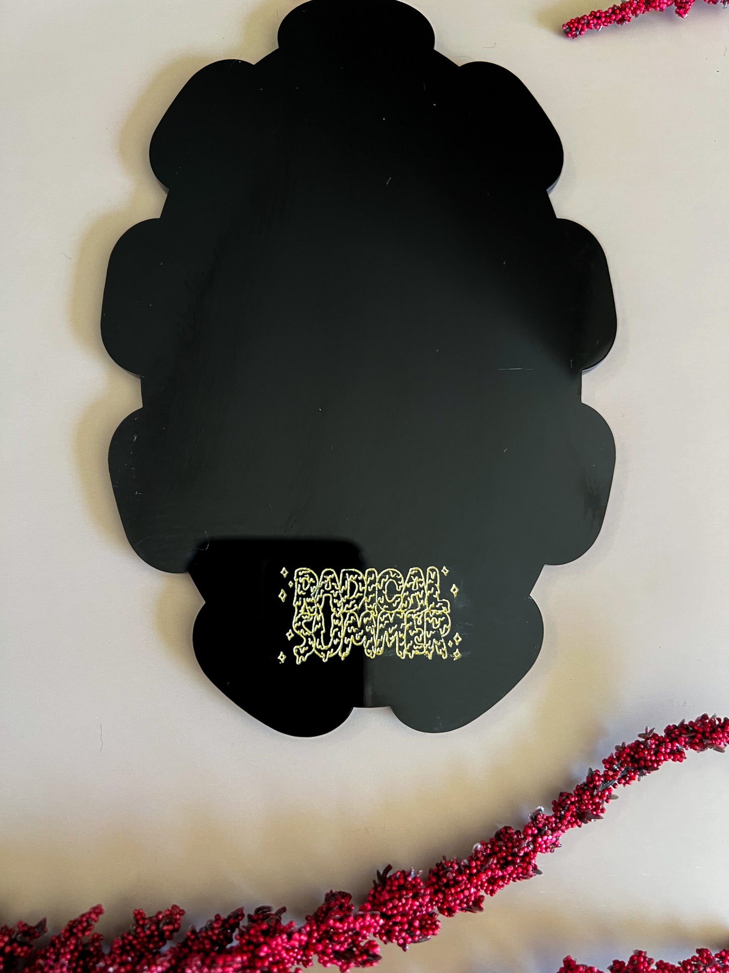 Large Chain Oval Mirror