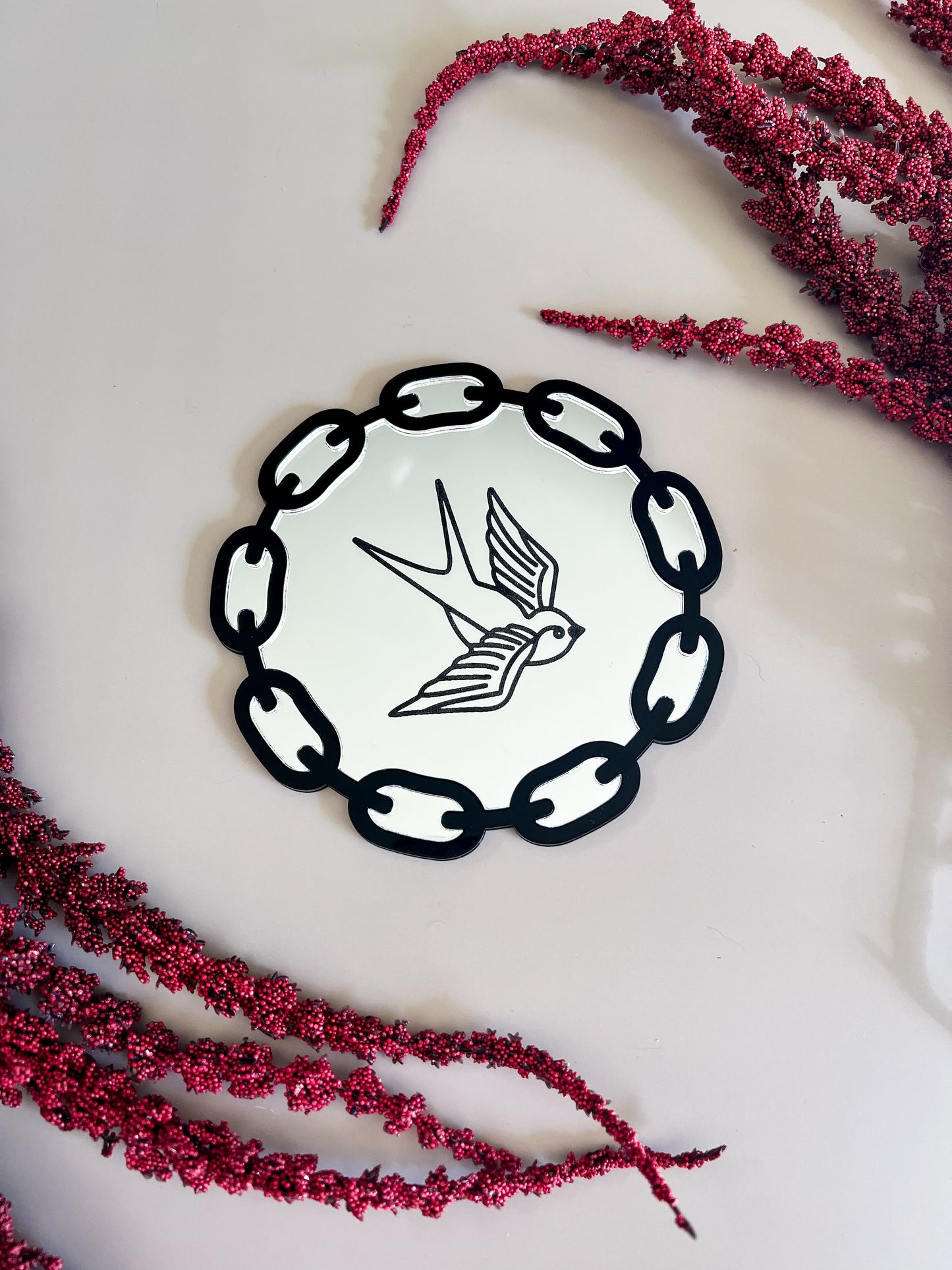 Small Chain Circle Mirror