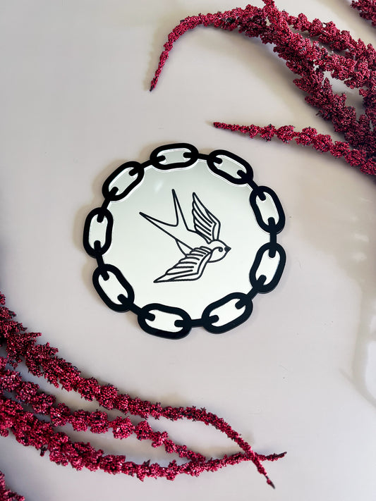 Small Chain Circle Mirror